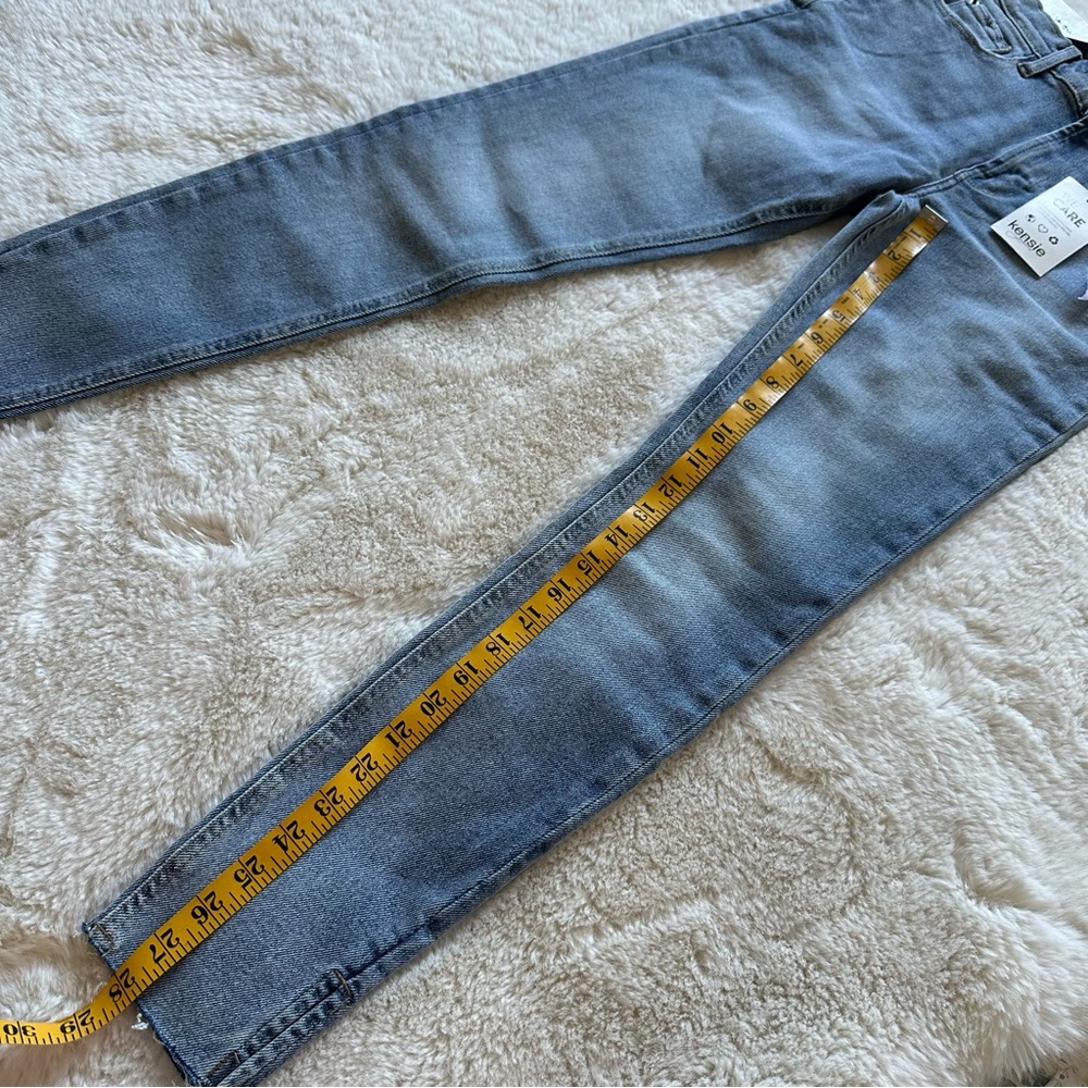 Kensie High Rise Skinny Jeans Vintage Luxe Raw Hem Stretch Blue Women Size 0 - Picture 7 of 8